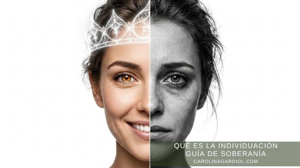 Proceso de individuación simétrico en blanco y negro por Carolina Gardiol
